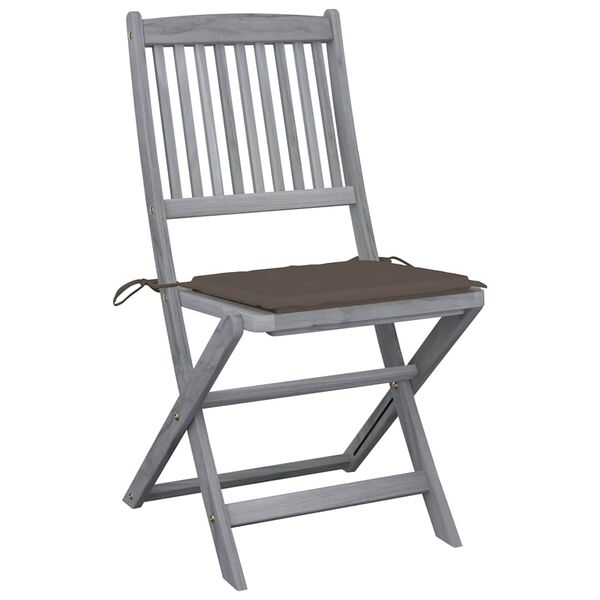 vidaXL Chaises pliables d'ext&eacute;rieur lot de 6 et coussins Bois d'acacia