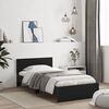 vidaXL Cadre de lit sans matelas avec t&ecirc;te de lit noir 100x200 cm
