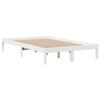 vidaXL Lit biblioth&egrave;que sans matelas blanc 135x190 cm bois pin massif