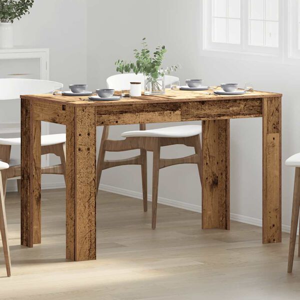 vidaXL Table &agrave; manger vieux bois 120x60x76 cm bois d'ing&eacute;nierie