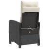 vidaXL Ensemble de bistro 3 pcs avec coussins noir r&eacute;sine tress&eacute;e