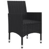 vidaXL Ensemble &agrave; manger de jardin 5 pcs Noir
