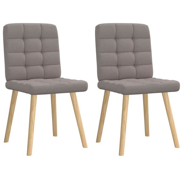 vidaXL Chaises à manger lot de 2 taupe tissu