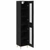 vidaXL Haut Armoire 2 pcs Ch&ecirc;ne noir Verre