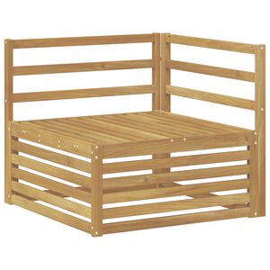 vidaXL Canap&eacute; d'angle ext&eacute;rieur Bois d'Acacia Massif Blanc