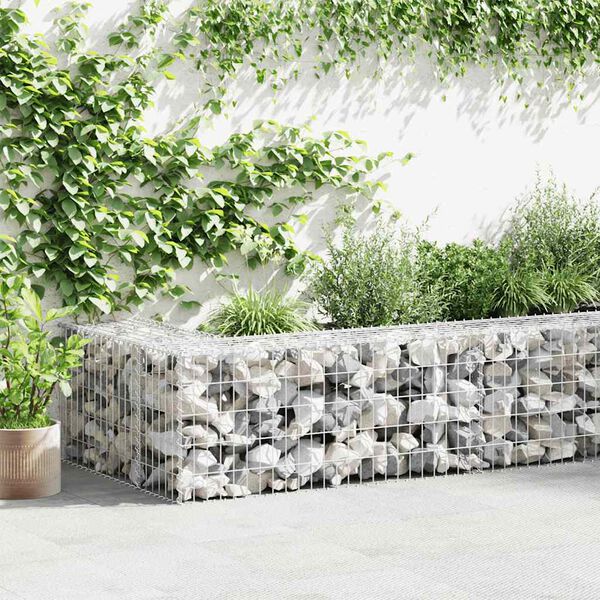 vidaXL Mur en gabion avec couvercles Acier galvanis&eacute; 900x30x50 cm