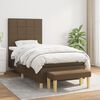 vidaXL Sommier &agrave; lattes de lit avec matelas Marron fonc&eacute; 80x200 cm