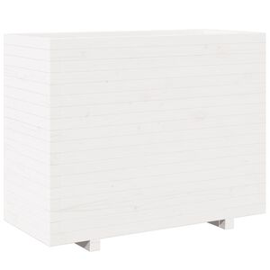vidaXL Jardini&egrave;re blanc 90x40x72,5 cm bois de pin massif