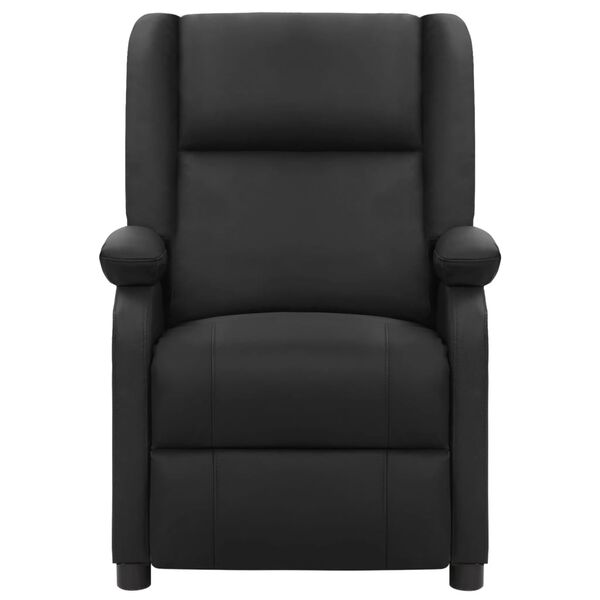 vidaXL Fauteuil inclinable noir cuir v&eacute;ritable