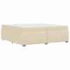 vidaXL Cadre de lit avec matelas Cr&egrave;me 200 x 200 cm tissu