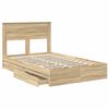 vidaXL Lit de Rangement Ch&ecirc;ne Sonoma 120 x 190 cm Bois d'ing&eacute;nierie