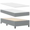vidaXL Lit à ressorts avec matelas Gris clair 80 x 200 cm tissu