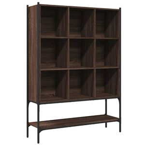 vidaXL Bookcase 10 niveaux Medium Brown Oak