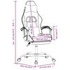 vidaXL Chaise de jeu avec repose-pied Noir et vert Similicuir