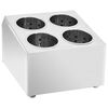 vidaXL Porte-couverts 4 grilles Carr&eacute; Acier inoxydable