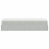 vidaXL Cadre de lit ottoman et matelas gris clair 100x200 cm velours