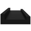 vidaXL &Eacute;tag&egrave;res murales 4 pcs Noir 40x9x3 cm