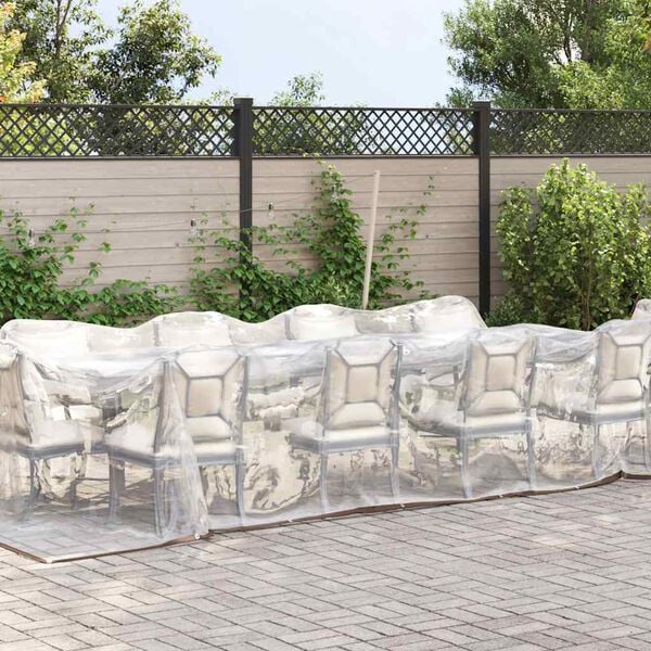 vidaXL B&acirc;che transparente avec &oelig;illets 3x10 m poly&eacute;thyl&egrave;ne