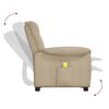 vidaXL Fauteuil de massage Gris clair Tissu microfibre