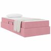 vidaXL Lit avec rangement et matelas Rose 100 x 200 cm Velours