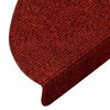 vidaXL Tapis d'escalier autocollants 10 pi&egrave;ces 56 x 17 x 3 cm Rouge bordeaux Demi-rond