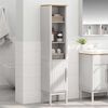 vidaXL Meuble de salle de bain haut avec porte Blanc 35 x 30 x 160 cm