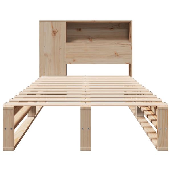 vidaXL Lit biblioth&egrave;que sans matelas 90x190 cm bois massif