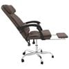 vidaXL Fauteuil de massage inclinable de bureau Marron Similicuir