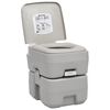 vidaXL Toilette portable de camping Gris 20+10 L