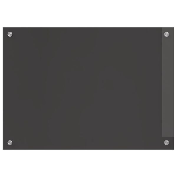 vidaXL Protection de cuisine Gris foncé 70 x 50 x 0,6 cm verre trempé