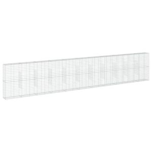 vidaXL Panier gabion avec couvercle 1100x50x200 cm fer galvanis&eacute;