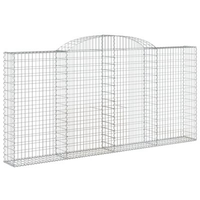 vidaXL Paniers à gabions arqués 12 pcs 300x30x140/160 cm fer galvanisé