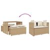 vidaXL Ensemble &agrave; manger de jardin et coussins 3 pcs Beige poly rotin