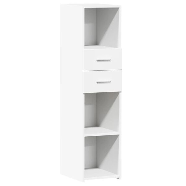 vidaXL Buffet haut blanc 30x42,5x124 cm bois d'ing&eacute;nierie