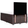 vidaXL Sommier &agrave; lattes de lit et matelas marron fonc&eacute; 120x190cm tissu