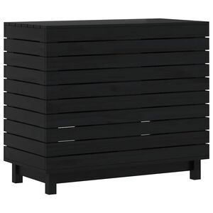 vidaXL Panier &agrave; linge 88,5x44x76 cm bois massif de pin