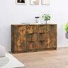 vidaXL Buffets 2 pcs Ch&ecirc;ne fum&eacute; 60x30x70 cm Bois d'ing&eacute;nierie