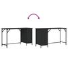 vidaXL Bureau d'ordinateur noir 131x48x75 cm bois d&rsquo;ing&eacute;nierie