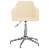 vidaXL Chaises pivotantes &agrave; manger lot de 2 Cr&egrave;me Tissu
