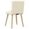 vidaXL Chaises &agrave; manger lot de 4 cr&egrave;me tissu