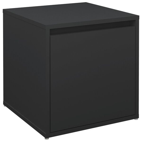 VidaXL Tiroir bo&icirc;te noir 40,5x40x40 cm bois d'ing&eacute;nierie