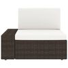 vidaXL Salon de jardin 14 pcs avec coussins Marron R&eacute;sine tress&eacute;e