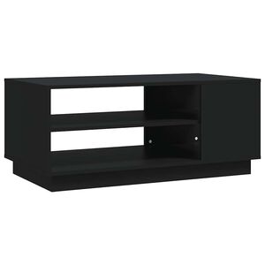 vidaXL Table basse noir 102x55x43 cm bois d'ing&eacute;nierie