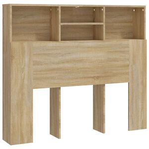 vidaXL Armoire de t&ecirc;te de lit Ch&ecirc;ne sonoma 120x19x103,5 cm
