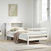 vidaXL Lit biblioth&egrave;que sans matelas blanc 90x200cm bois de pin massif
