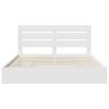 vidaXL Lit de Rangement Blanc 200 x 200 cm Bois d'ing&eacute;nierie