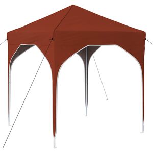 vidaXL Tente de f&ecirc;te pop-up 194 x 194 x 245 cm Terre cuite
