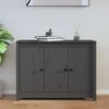 vidaXL Buffet Gris 100x35x74 cm Bois massif de pin