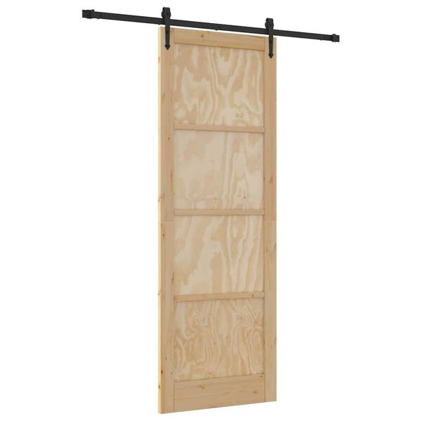 vidaXL Porte coulissante ORKDAL Marron 83 x 232 cm Pin massif