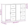 vidaXL Buffet 2 pcs Bois ancien 60 x 31 x 84 cm Bois d'ing&eacute;nierie